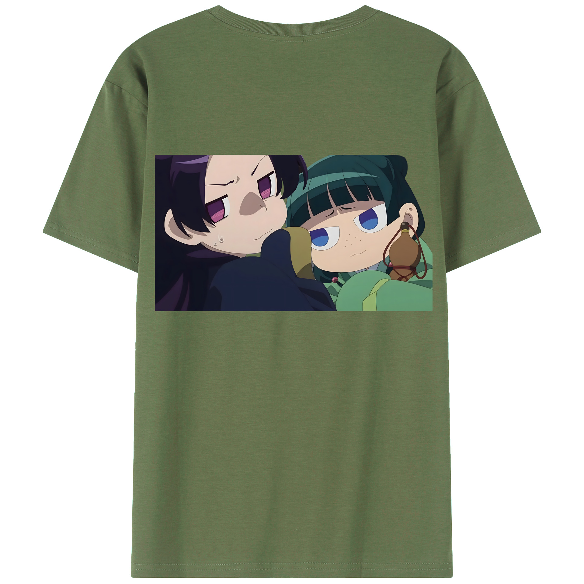 （画像用） 薬屋のひとりごと The Apothecary Diaries 綿100％ メンズ半袖Tシャツ（バックプリント） 通気性